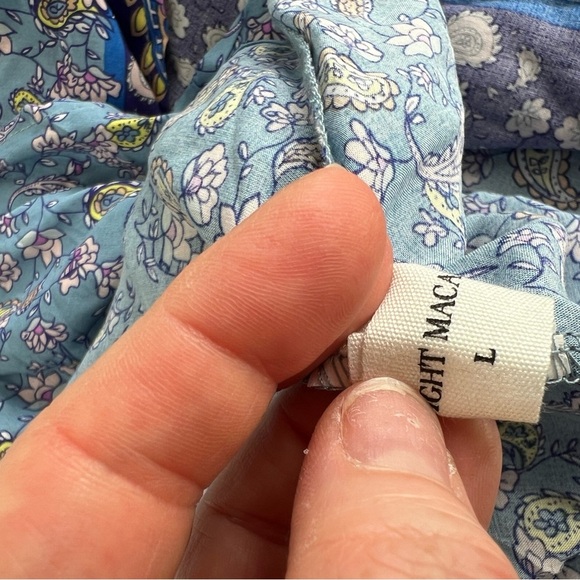 Women’s NWT Goodnight Macaroon Boho Floral Blue and Purple Maxi Dress Sz Large - Picture 10 of 14